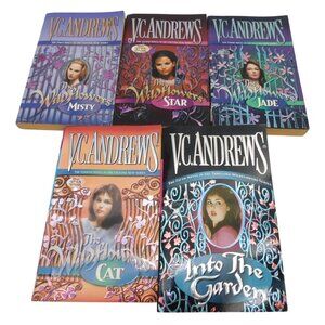 5 VC Andrews Paperback Book Lot Wildflowers Series Misty Cat Star Jade Garden